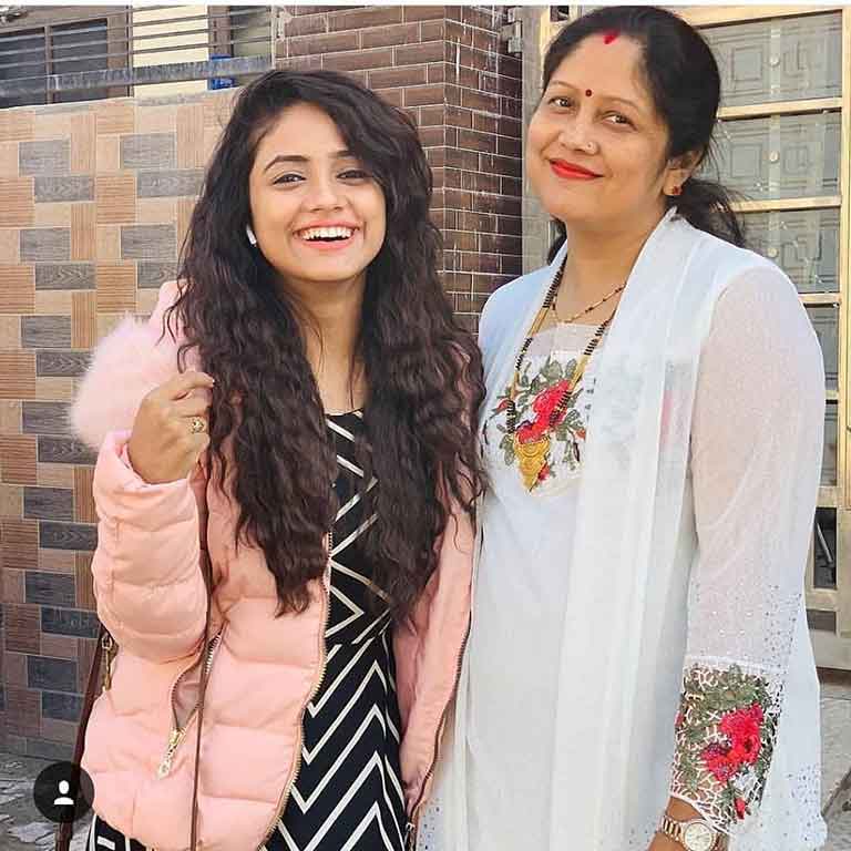 Nisha Guragain with her mother