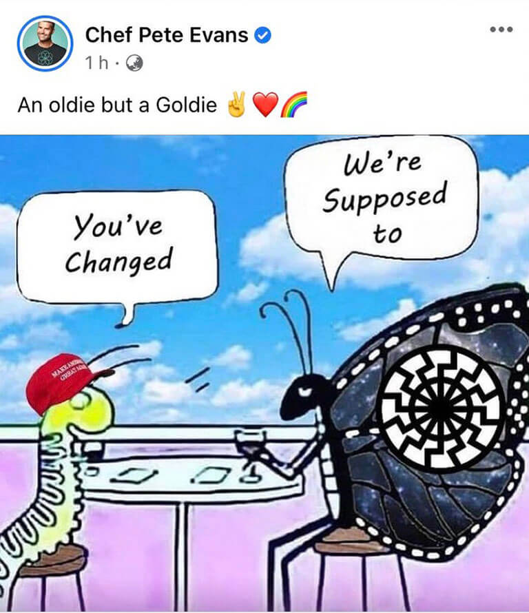 Pete Evans Social Media Post