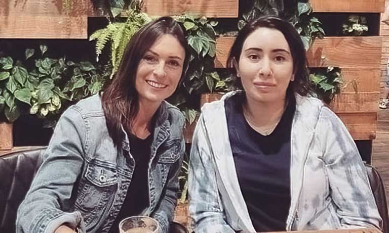 Princess Latifa with a friend in Dubai